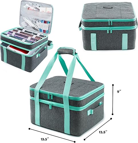 Miniatura 2 de Estuche de transporte de doble capa para Cricut EasyPress 2 (12 x 10), máquina de prensa de calor HTVRONT, bolsa de prensa térmica resistente,