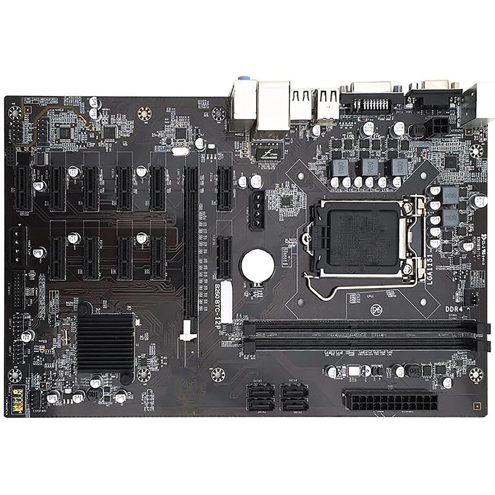 WWWFZS MotherboardsDesktop Mainboard Fit for 12GPU 12PCI-E Mining Expert B250-BTC B250 B250-12P PRO 