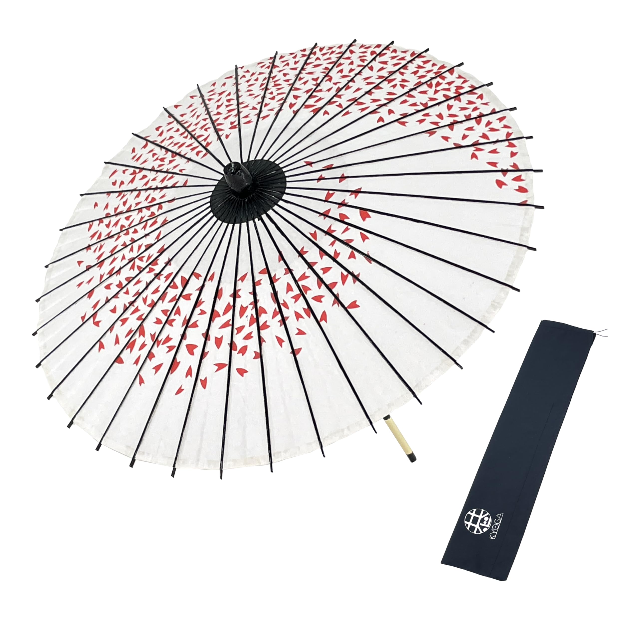 Amazon | [和傘・野点傘専門店 恭雅] 紙傘 1尺4寸 桜渦 継柄 踊り傘