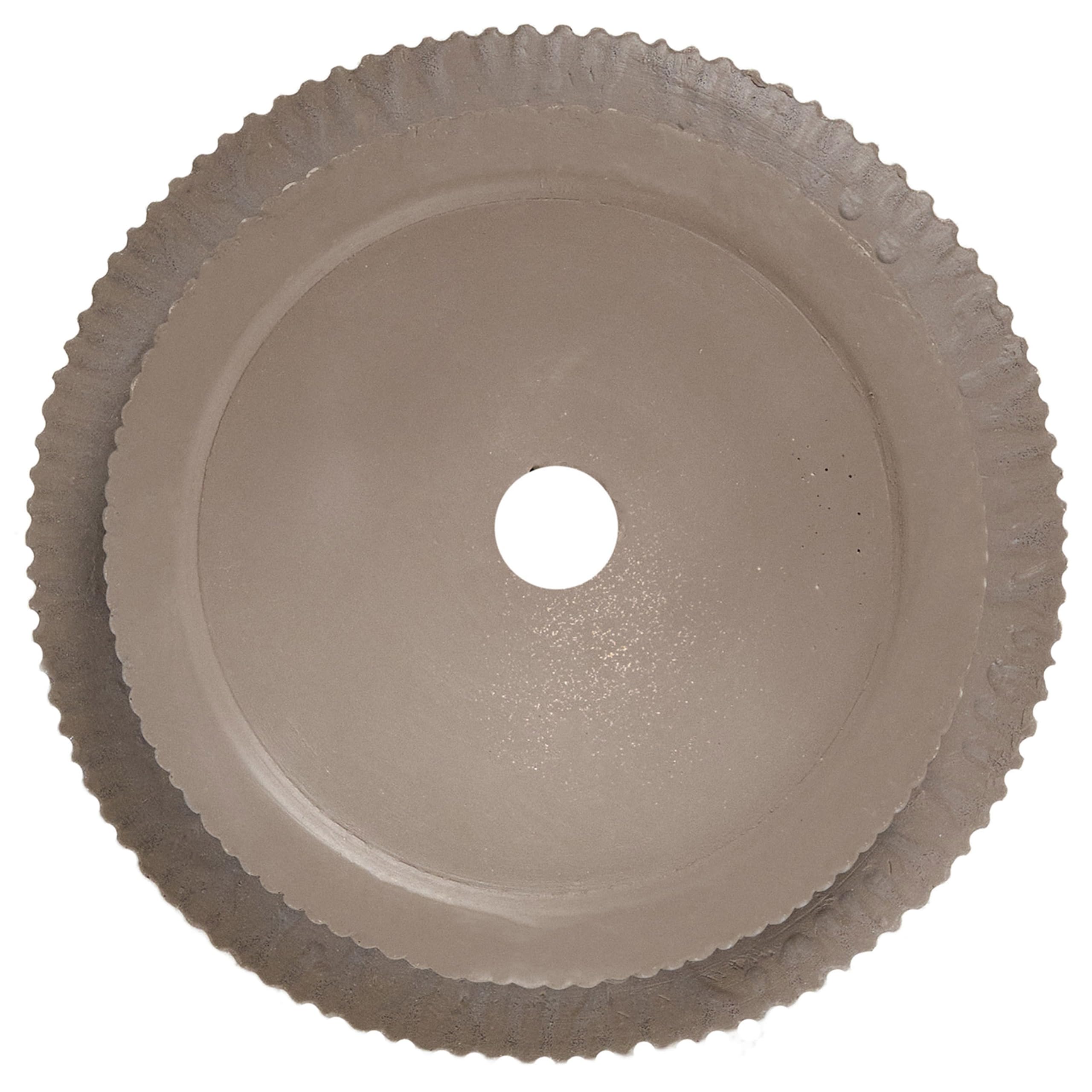 Blumentopf Ton und Glasfaser beige Taupe rund ⌀ 30 cm mit Rillen modern Daria