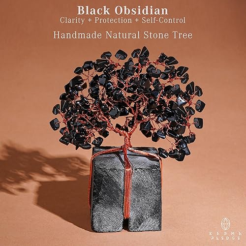 Miniatura 9 de Árbol de la vida de cristal de 7 chakras, decoración de escritorio para el hogar y la oficina, curación de reiki de 7 chakras, árbol de decoración