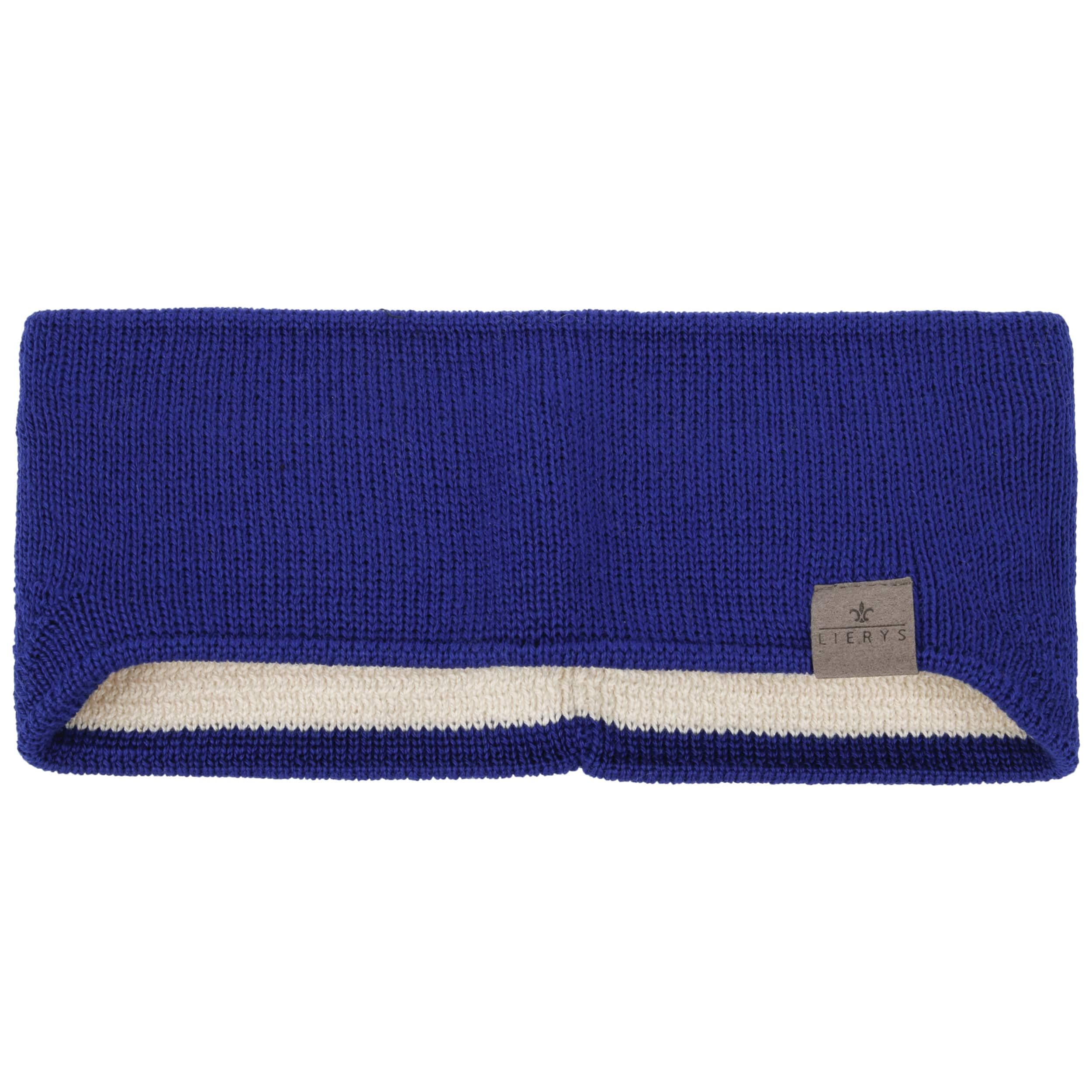 Lierys Cinta para la Cabeza Fine Merino Mujer/Hombre/Niños (Ancho 7,5-10 cm) - Fabricada en Alemania - Con lana merina - Orejeras forradas con algodón - Talla única (53-60 cm)