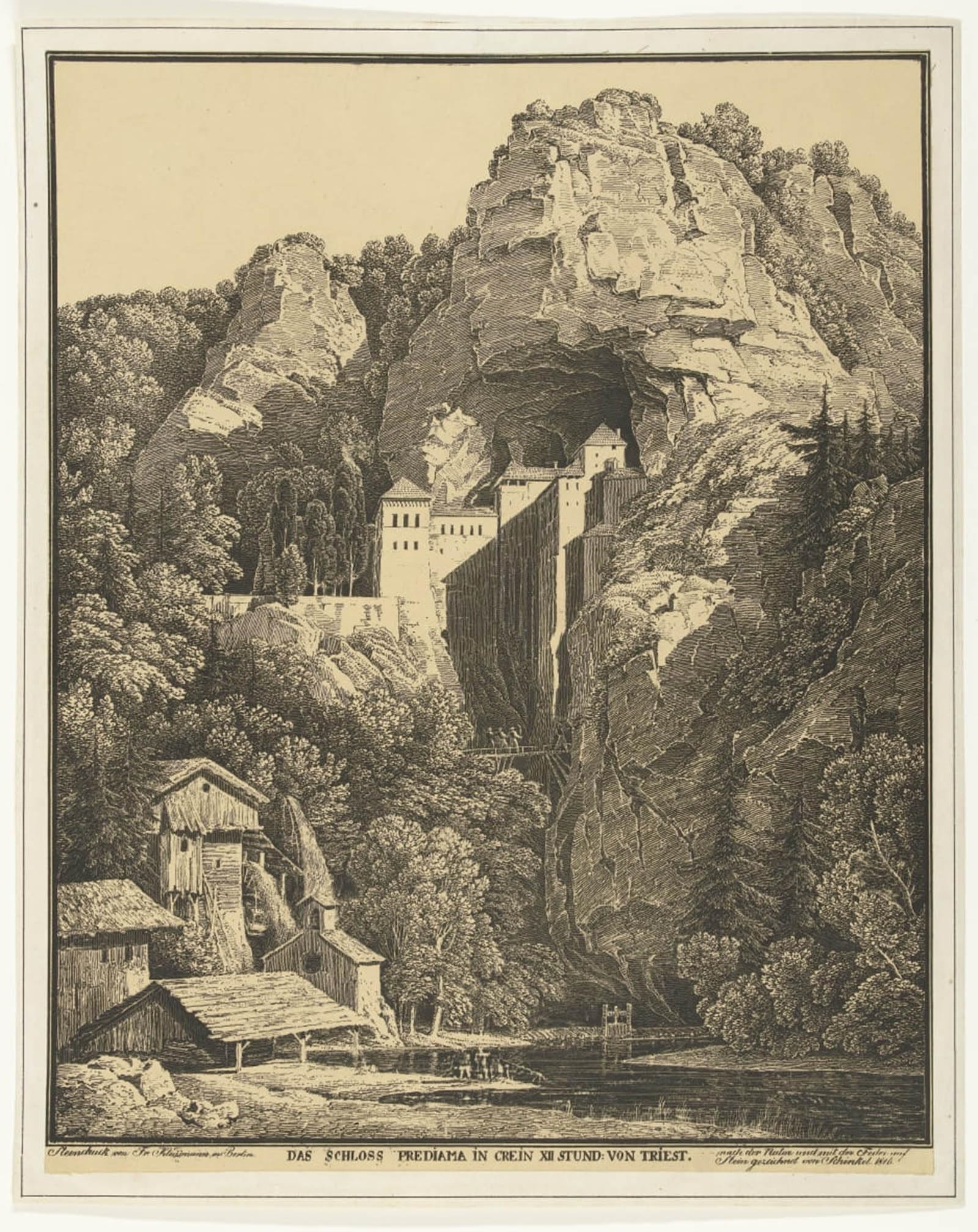 HRJUBWREE Famous Paintings Pictures Artwork Picture Meisterdrucke by Karl Friedrich Schinkel Photo Wall Print for Home Decor 60x90cm