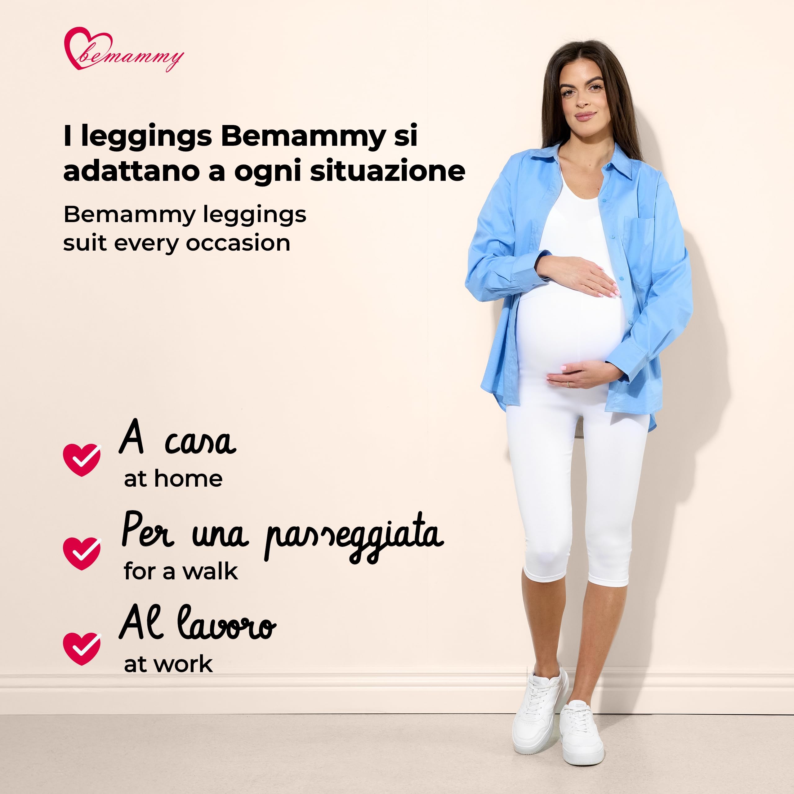 Be Mammy Leggings Premaman 3/4 2Pack BE20-229