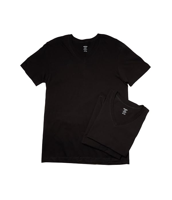 Essential Cotton 3 Pack V-Neck T-Shirt,Black,Small by 2(X)IST - Used condition - US$12.64