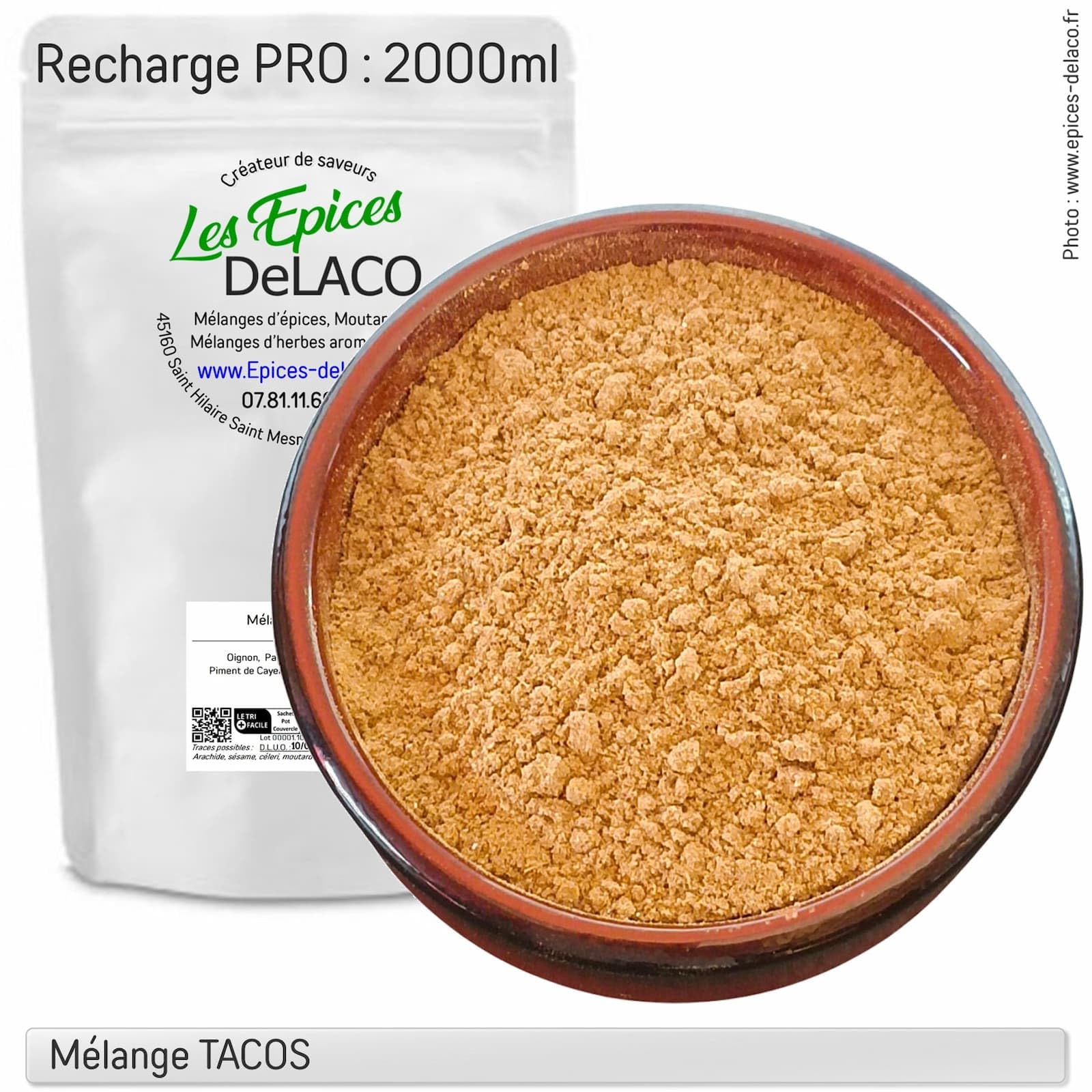 Mélange TACOS et BURRITOS 880g PRO |Les Epices DeLACO