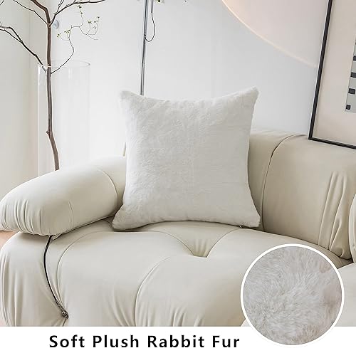 Miniatura 7 de Demetex Juego de 2 fundas de almohada de 12 x 20 pulgadas, suaves y esponjosas, para sofá, sala de estar, dormitorio, 12 x 20 pulgadas, color blanco