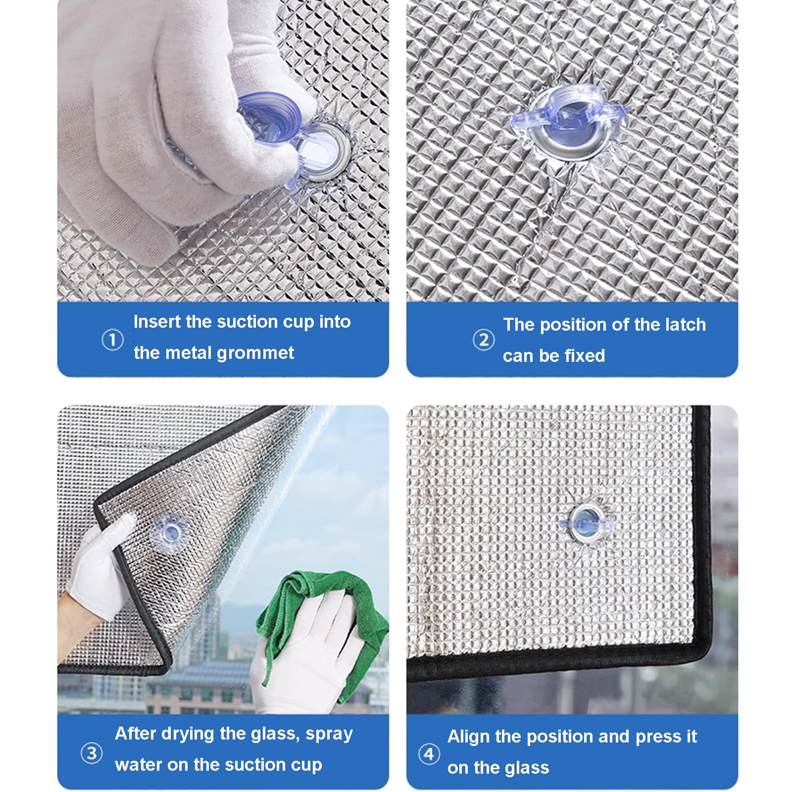 Película De Protección Solar para Ventanas,Película Aislante De Papel De Aluminio De 6mm,Película De Privacidad Opaca,para Protección Solar Y Aislamiento del Dormitorio (100x190cm/39x75in)