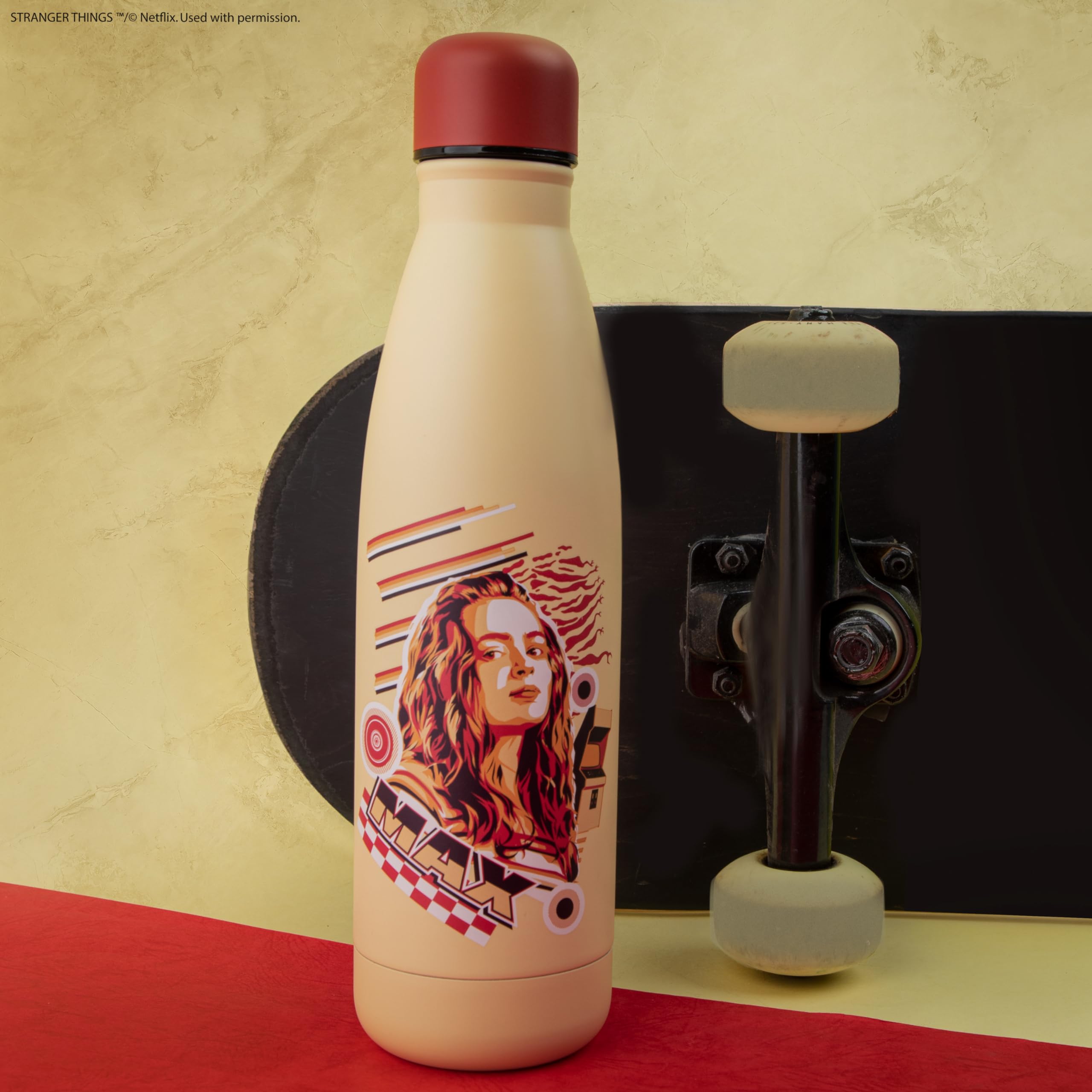 Cinereplicas Stranger Things - Botella de Agua Aislada Max Mayfield - 500ml - Licencia Oficial