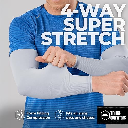 Miniatura 65 de Mangas de brazo de protección solar UV para hombres y mujeres, manga de enfriamiento de compresión deportiva UPF 50, base de cáncer de piel