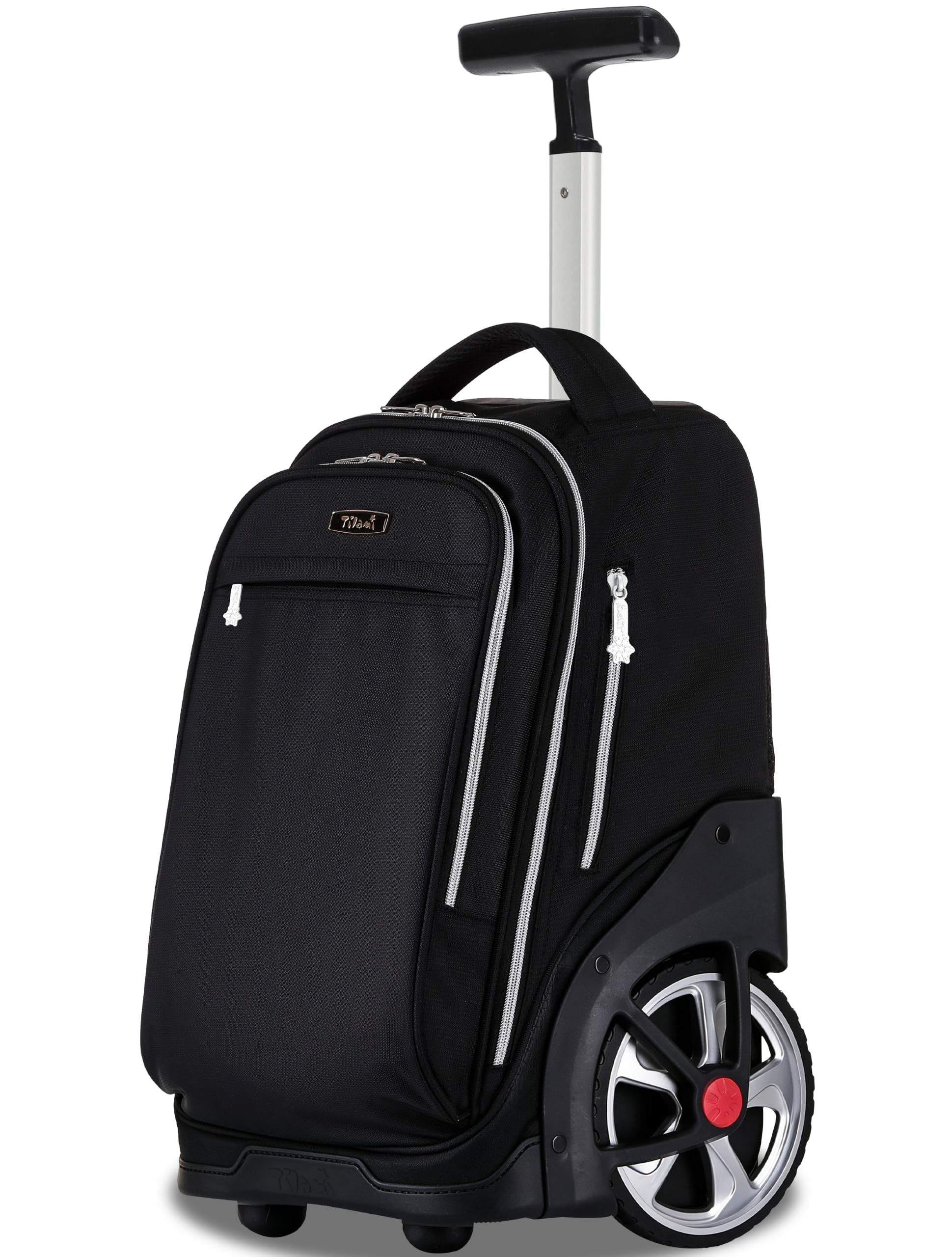NEW TILAMI 19 Inch Rolling Backpack for School Stair-Climbing, Black