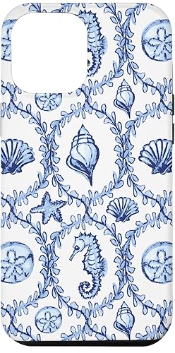 Funda náutica para iPhone 12 Pro Max Coastal Nieta Preppy Shells náutica blanca azul mar Funda náutica para iPhone 12 Pro Max Coastal Nieta Preppy Shells náutica blanca azul mar
