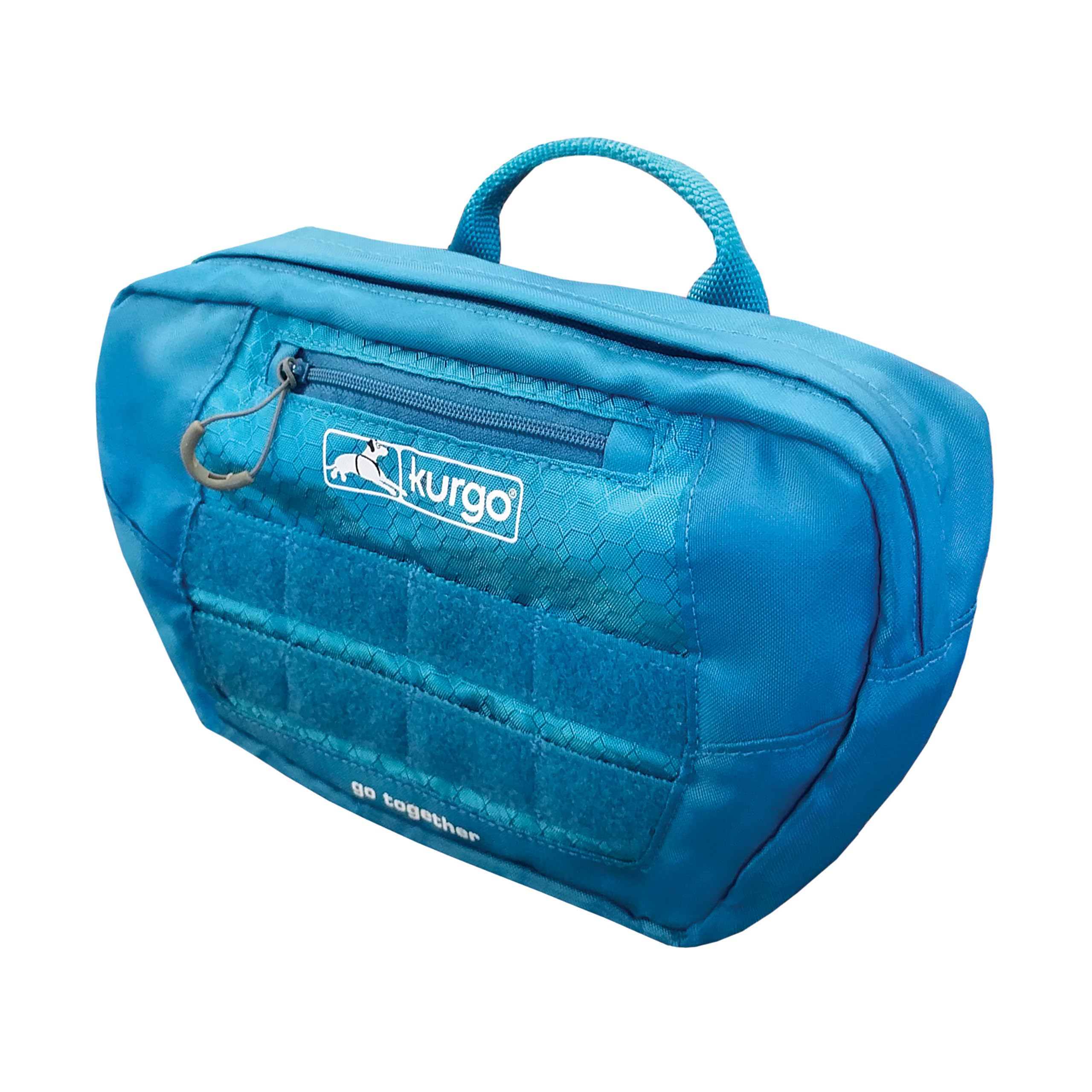 Kurgo RSG Pack Pannier - Expandable Backpack Pannier Attachment for Harnesses - Two Zippered Pockets - Durable Ripstop Fabric - Molle Compatible - Detachable Storage Pouch