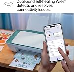 HP Desket 2942 Bristol Blue Wireless All-in-One Color Inkjet Printer, Scanner, Copier, Best-for-Home, 3 Month Instant Ink Trial Included- AI Enabled (A24HFA)