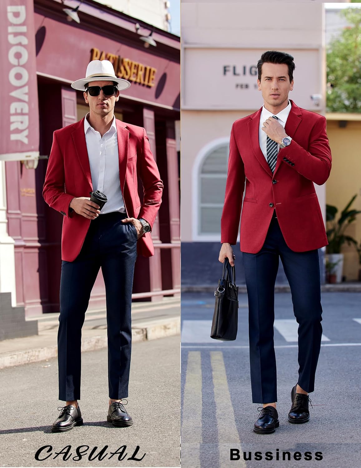 COOFANDY Mens Casual Sport Coat Regular Fit Lightweight Blazers Jacket Two Button Business Suit Jackets - Image 4