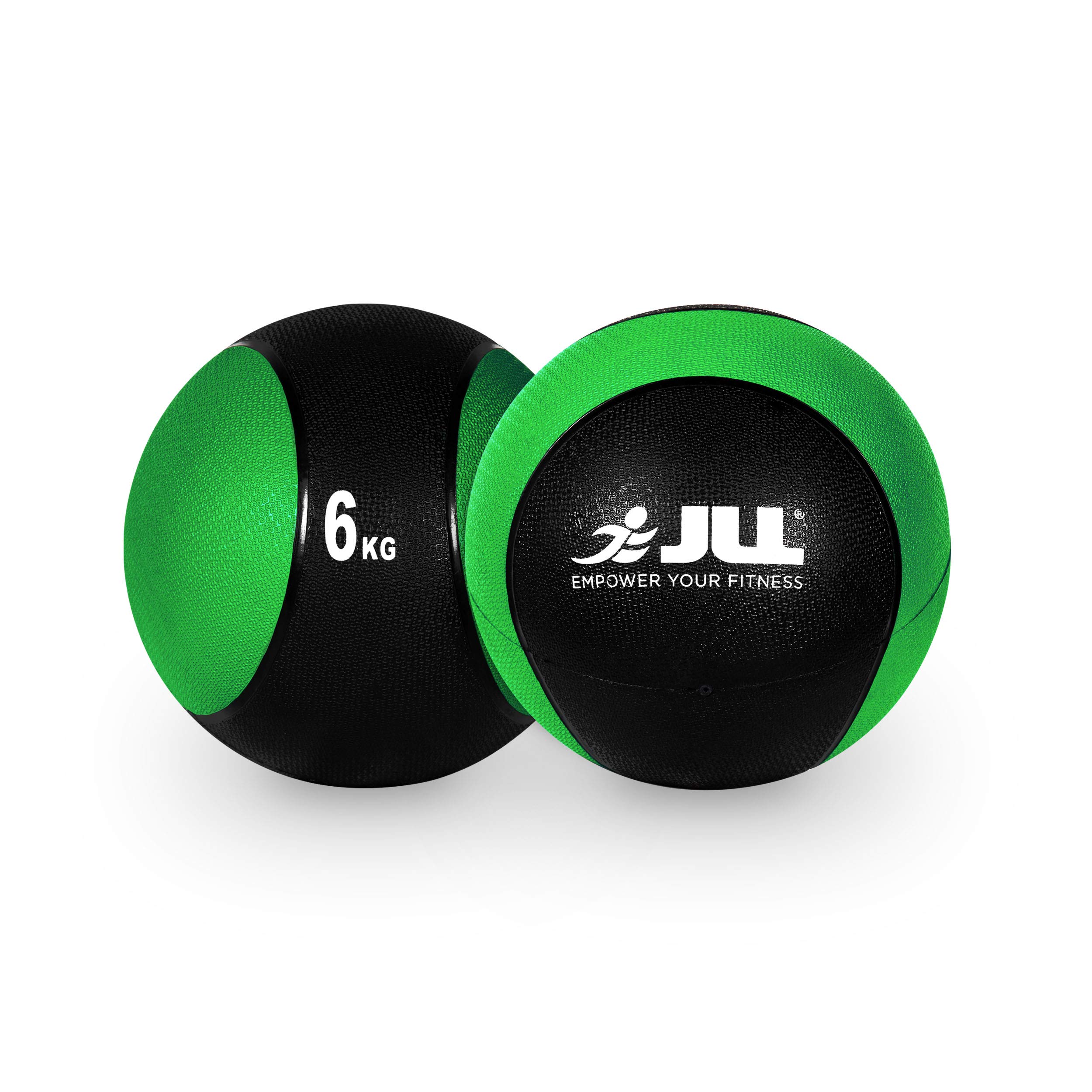 JLL Medicine Balls 6kg, Heavy Duty Rubber, Colour Coded Weights - For Weight Training, Exercise, Fitness, MMA, Boxing (6)