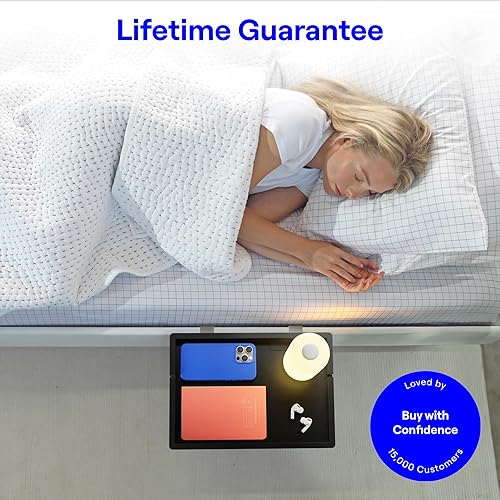 Miniatura 6 de BedShelfie Estante de noche para dormitorio, litera y litera superior, artículos esenciales para dormitorio universitario, bandeja de escritorio