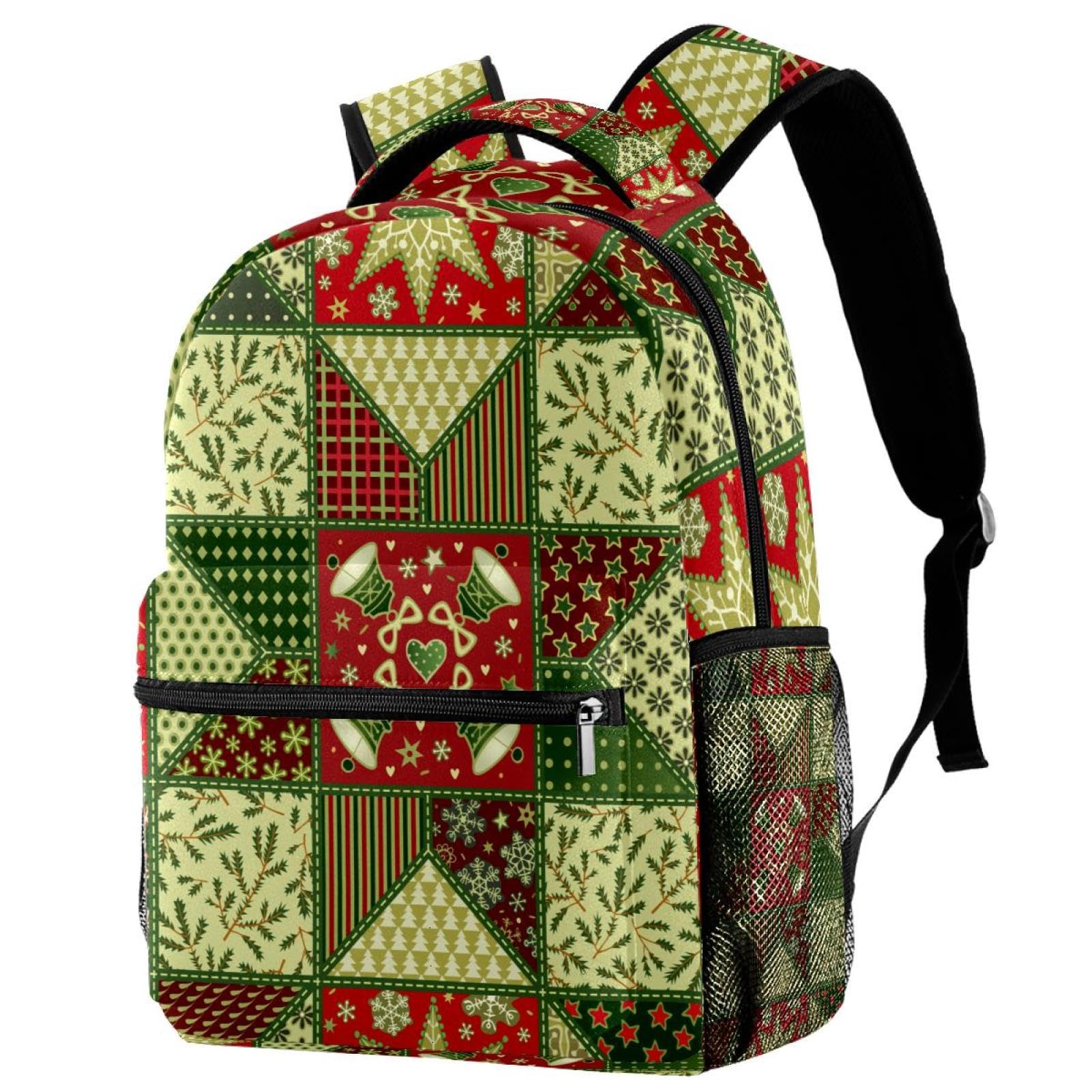 Sac à dos d'école grand volume contre le mal de dos | Sac de voyage décontracté patchwork - 7