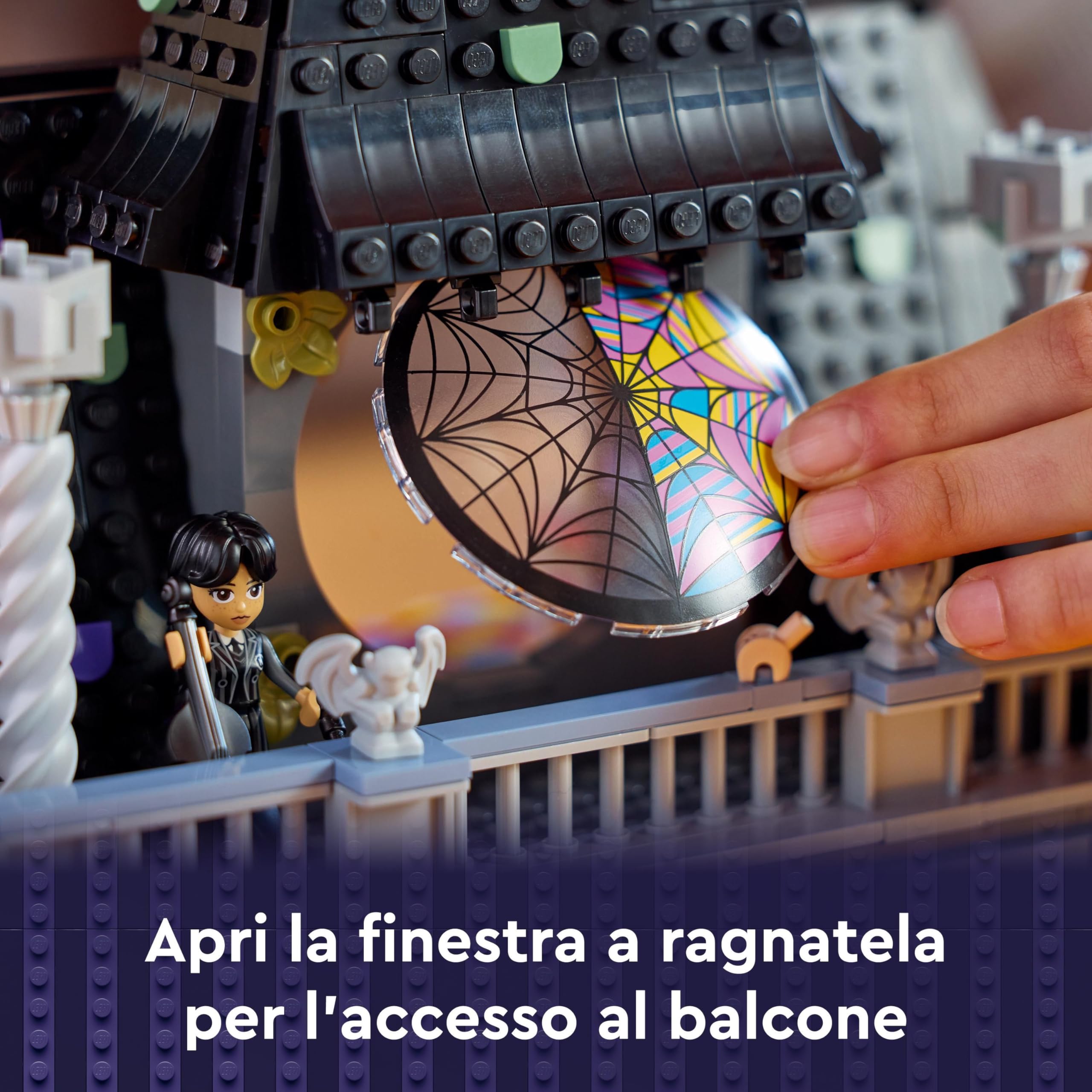 LEGO Wednesday Il Dormitorio di Mercoledì ed Enid, Modellino di Casa Giocattolo da Costruire con 4 Mini Bamboline, Giochi Creativi per Bambini e Bambine da 10 Anni, Idea Regalo da Collezione 76781