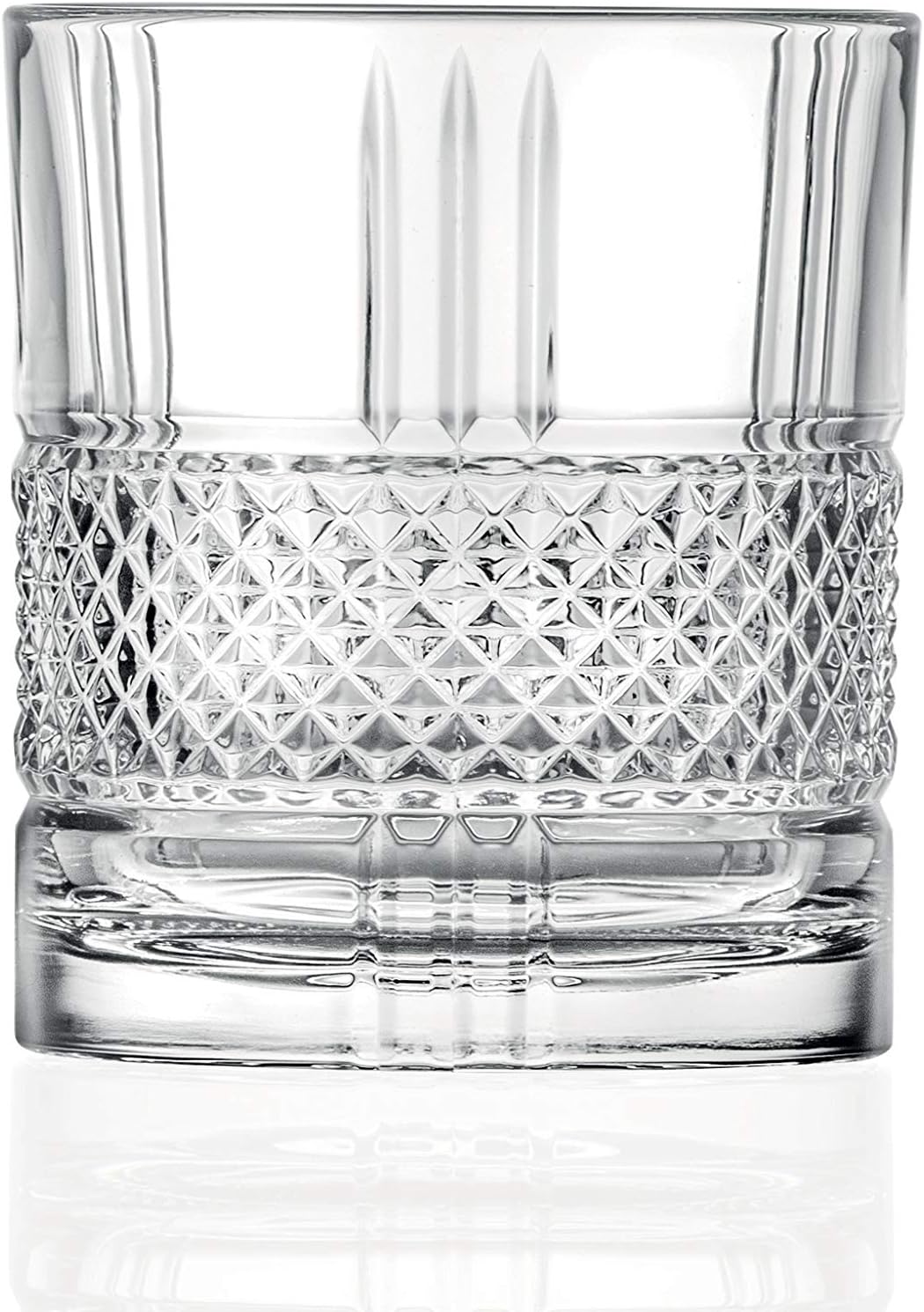 Barski Tumbler Glass - Double Old Fashioned - Set of 6 Glasses - Designed DOF tumblers - For Whiskey - Bourbon - Water - Beverage - Drinking Glasses - 12 oz. - Crystal - Made in Europe