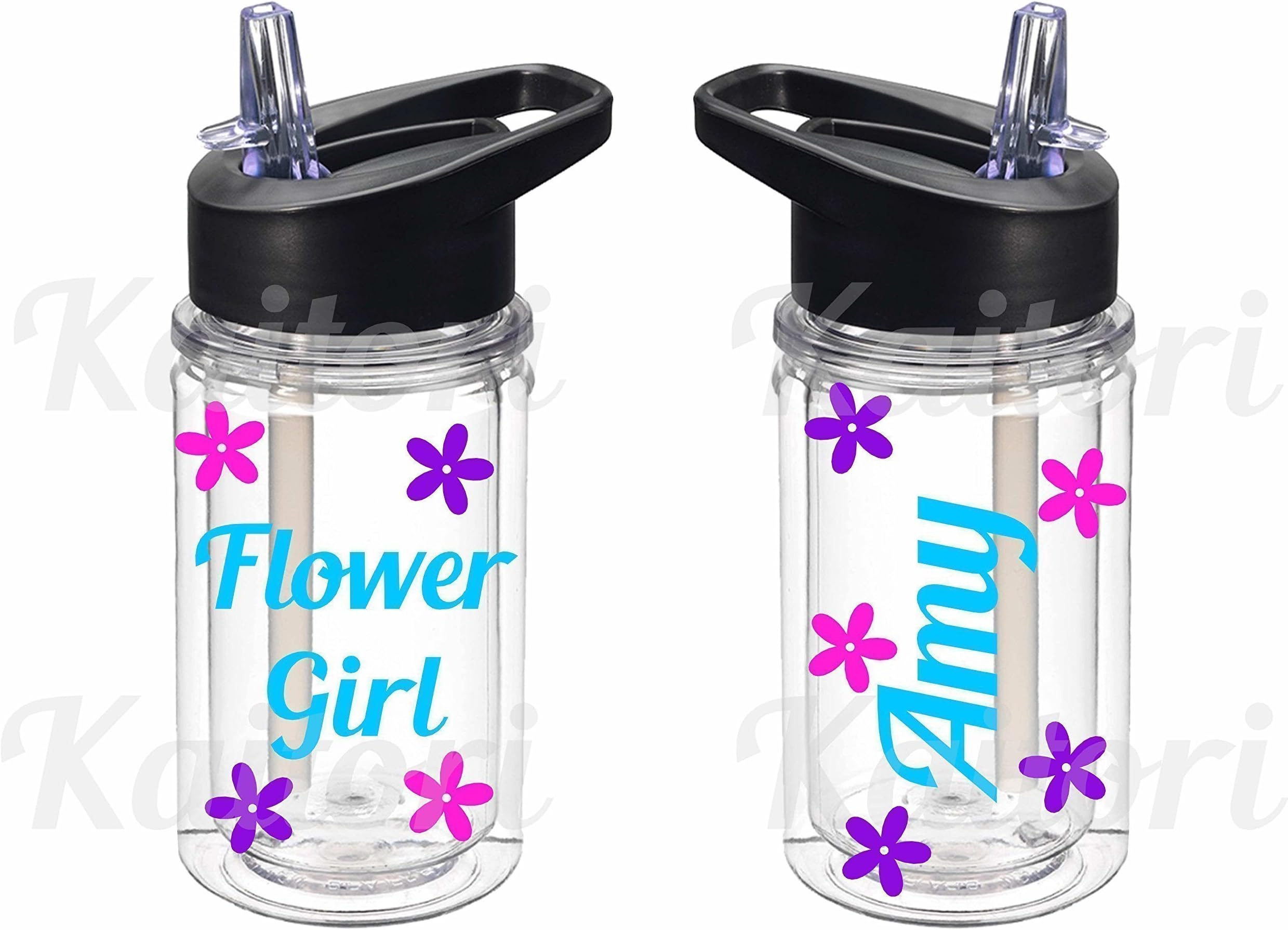 Flower Girl Personalized Double Wall Tritan Water Bottle-10 oz