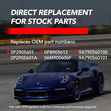 APR Iridium Pro Spark Plug Z1004081 - For Audi EA839, EA825 & Porsche 9A2 engines - fits select Audi, Lamborghini, Porsche, Bentley - 12x26.5x14mm - Heat Range 10 - Replaces OEM 06M905606F - 1 pack
