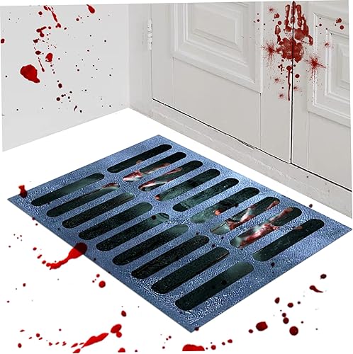 Miniatura 2 de Tapete de Halloween para puerta, de 19.7 x 31.5 in, tapete de bienvenida de Halloween 3D, tapete de entrada espeluznante antideslizante para