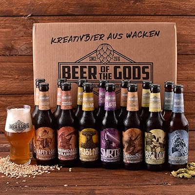 WACKEN BRAUEREI Craft Beer Box 16 x 0,33 l + Bierglas „BEER OF THE GODS“
