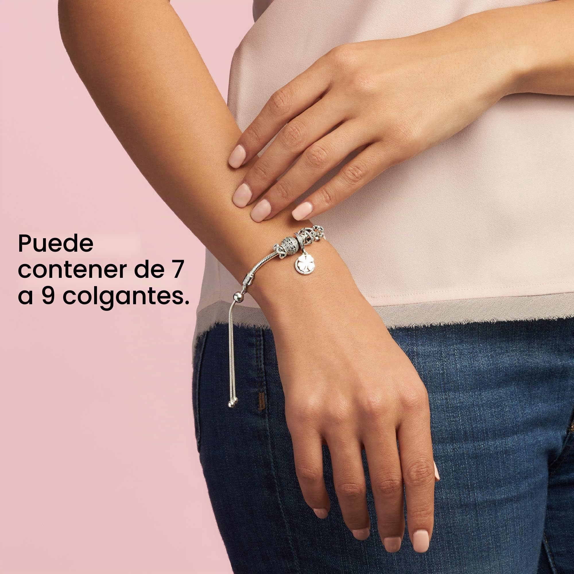 PANDORA Pulsera 597125CZ-2 Mujer Plata Moments Deslizante