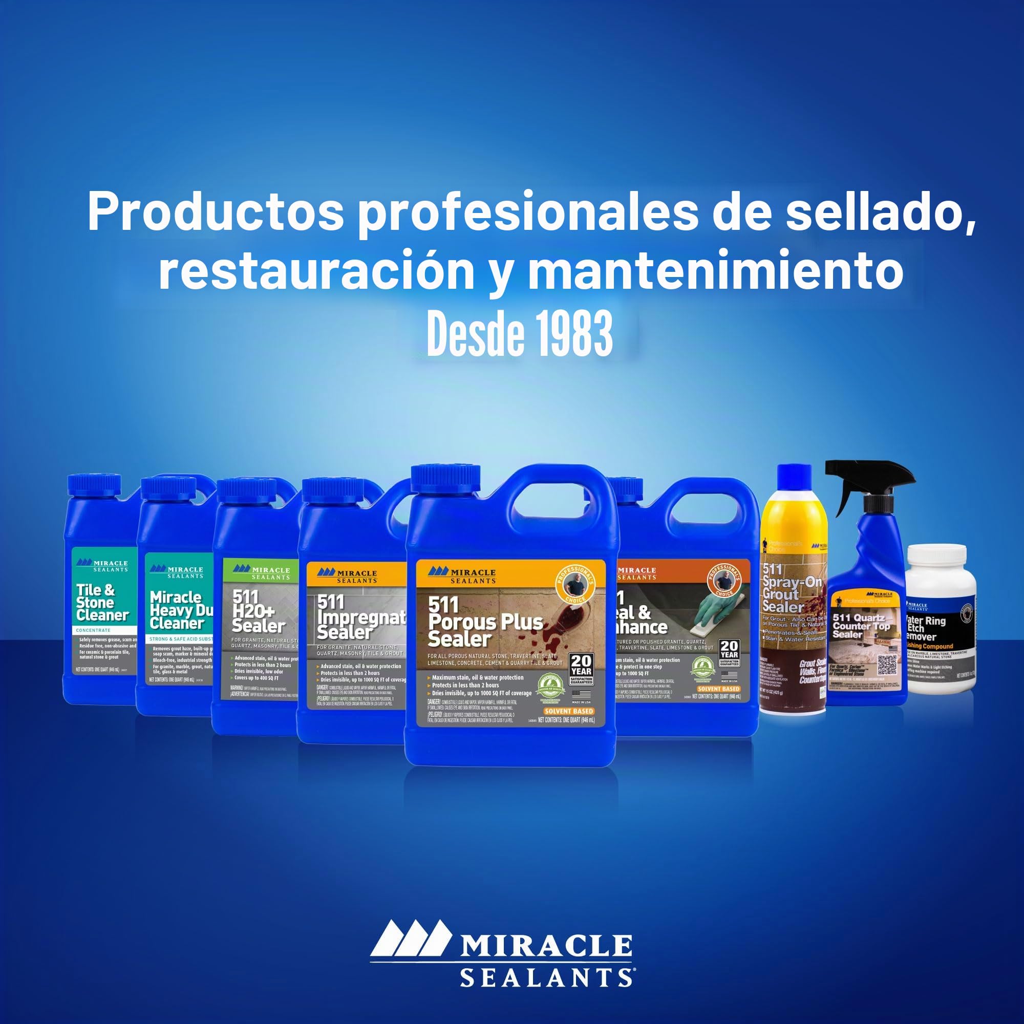 Milagro selladores Heavy Duty Limpiador (ácido sustituto) 946 ml – para piedra, azulejo, lechada, cristal y Metal