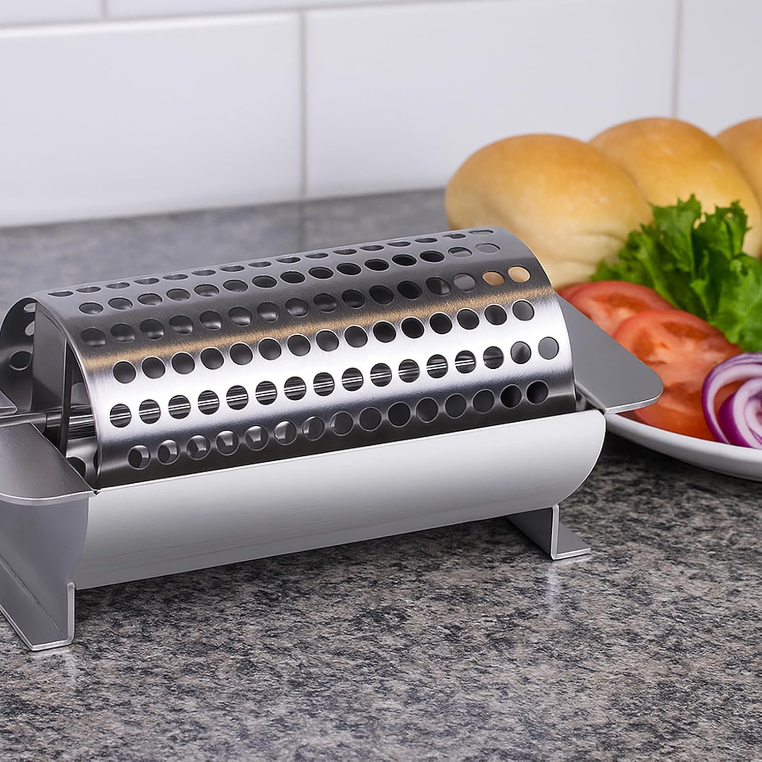 U-Shaped Butter Wheel, Food-Grade Stainless Steel Butter Roller,Butter Slicer Tool,Includes a Lid and a Cleaning Brush,Butter Dispenser for Breakfast,Tailgating,Picnics,Camping