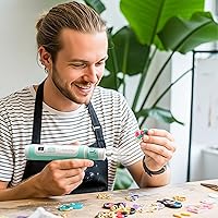 Vista 8 de Resiners Bolígrafo Taladro Eléctrico de Resina, Kit de Herramientas Rotativas Inalámbricas, 8 Velocidades Ajustables, Kit de Fabricación de Joyas