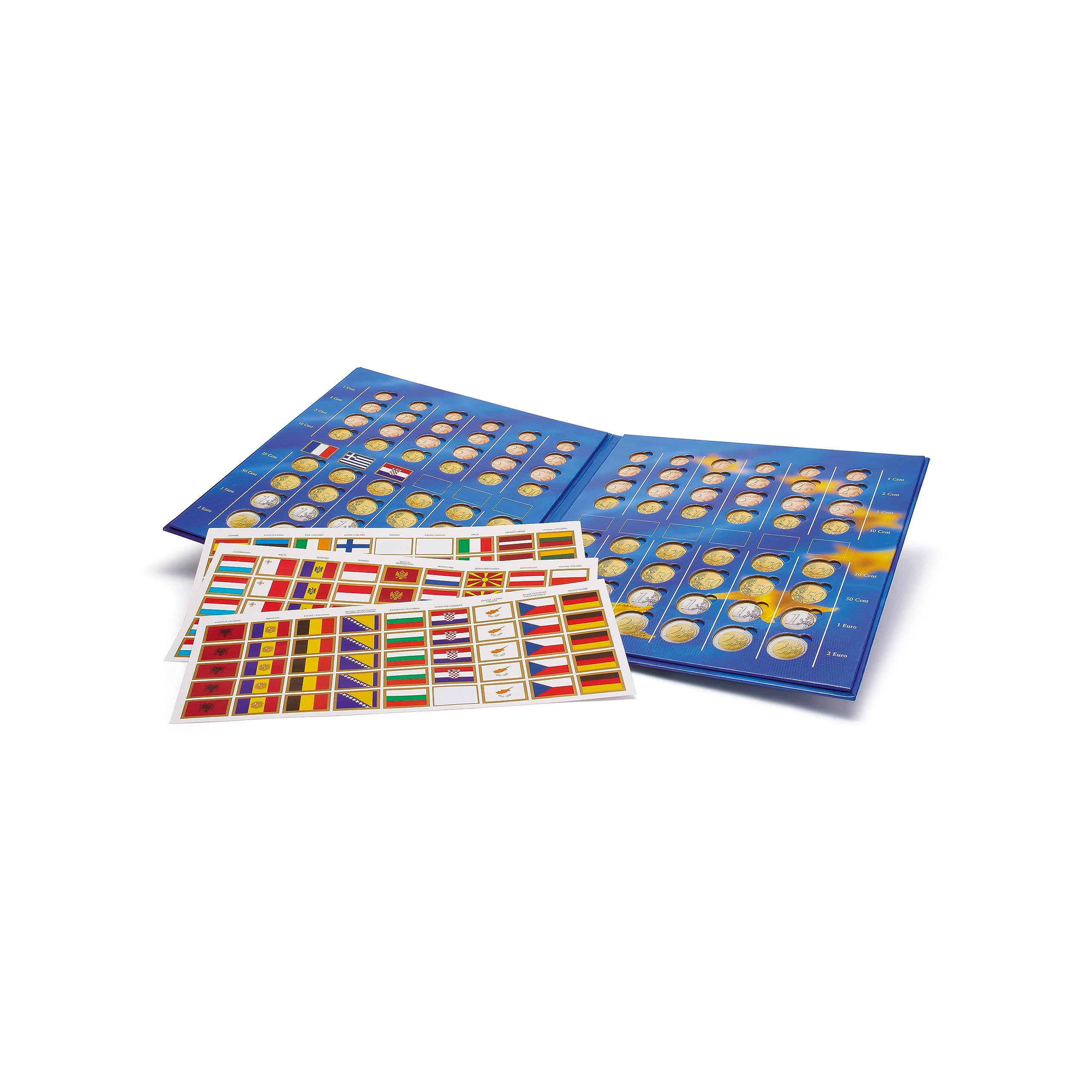 Leuchtturm Album Presso Pour Pièces Euro – Volume 3, étui Noir élégant, Protection Et Présentation