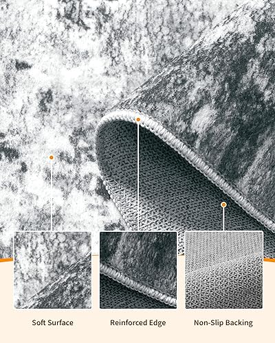 Miniatura 93 de Alfombras de área de 5 x 7 pies para sala de estar, antideslizante, lavable, resistente a las manchas, alfombra abstracta moderna de gran área