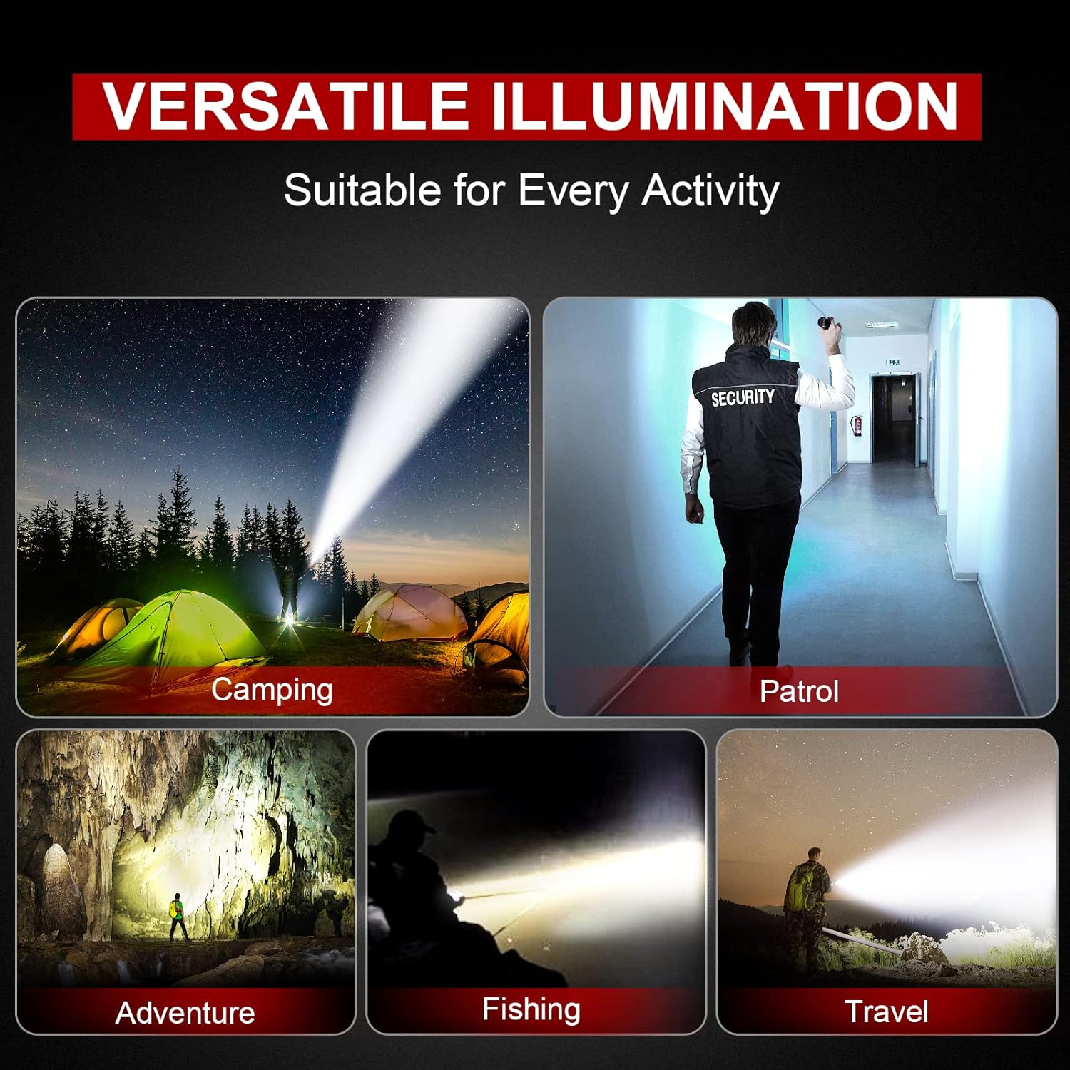 Rechargeable Flashlights LETMY Flashlight Waterproof Image