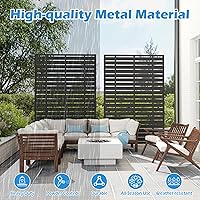 Vista 19 de Domi - Pantalla de privacidad de metal, paneles de pantalla de patio al aire libre, vallas decorativas, soporte divisor de espacio para habitación