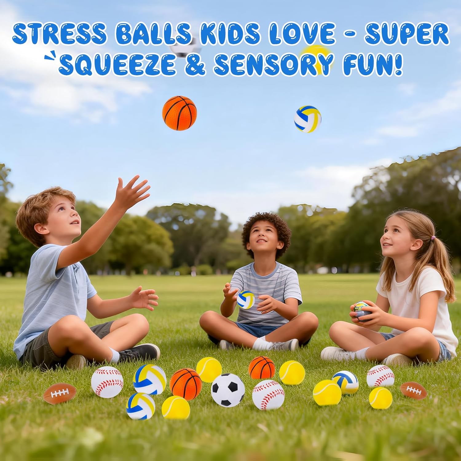 Tiaxidex 24 PCS Stress Balls, Sports Party Favors, Mini Sports Balls, Mini Foam Fidget Toys for Stress Anxiety Relief, Goodie Bag Stuffers, Office Classroom Stress Relief Gifts, Classroom Prizes