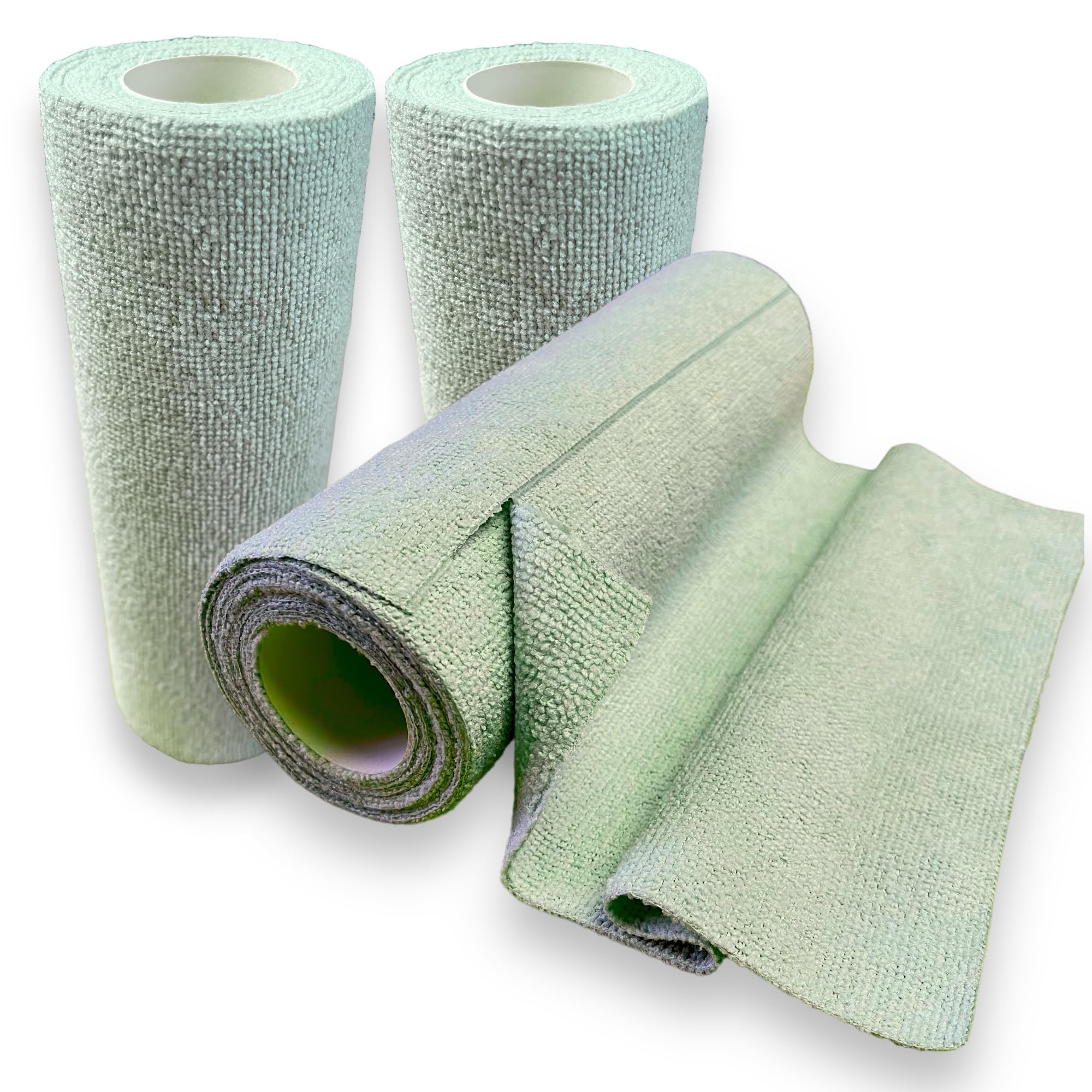 LiME LiNE Tear-Away Reusable Microfiber Roll-20 Towels Automotive, Shop, Garage or Home - Washable Multi Purpose Cleaning and Polishing Rags (3 Pack)