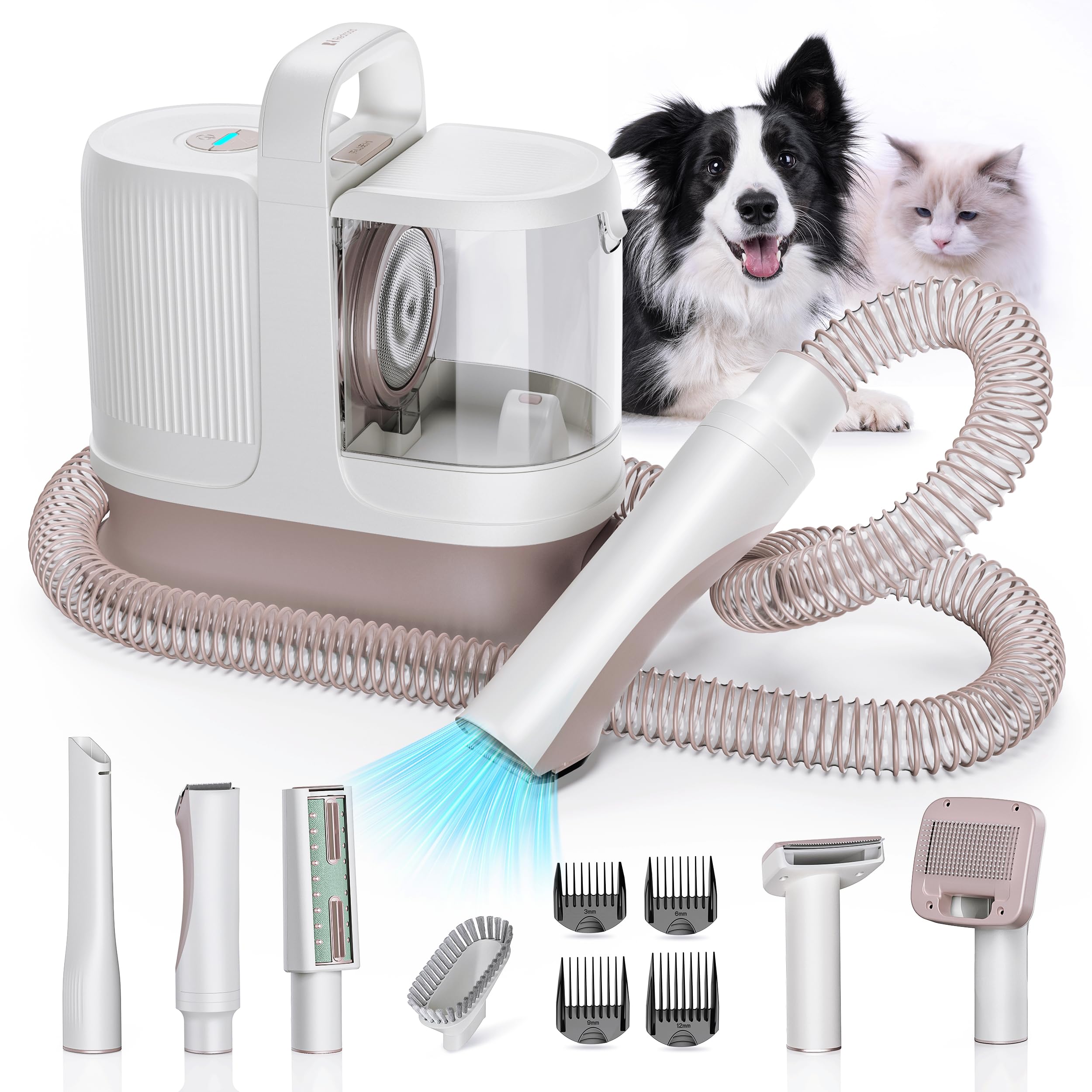 Redroad Dog Grooming Kit 14000PA, Dog Vacuum Clippers