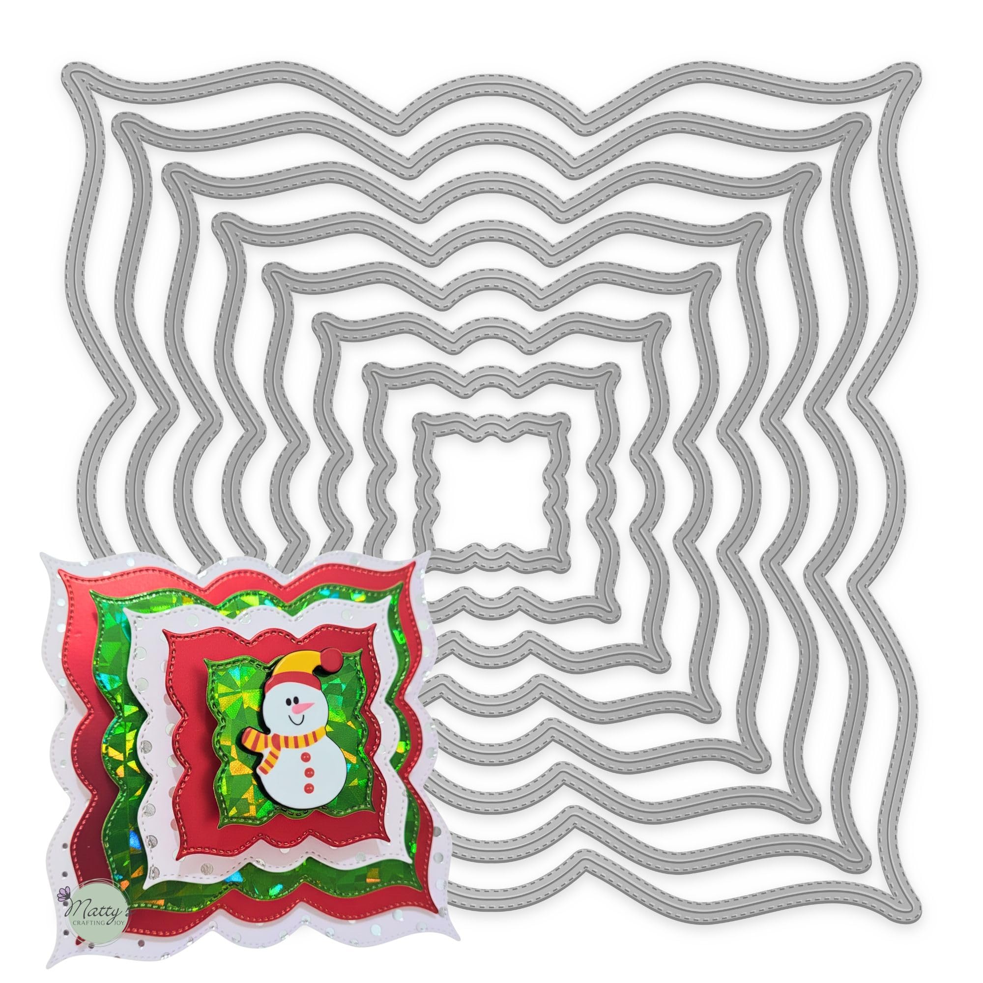 Matty's Crafting Joy Double Stitched Nesting Curvy Squares