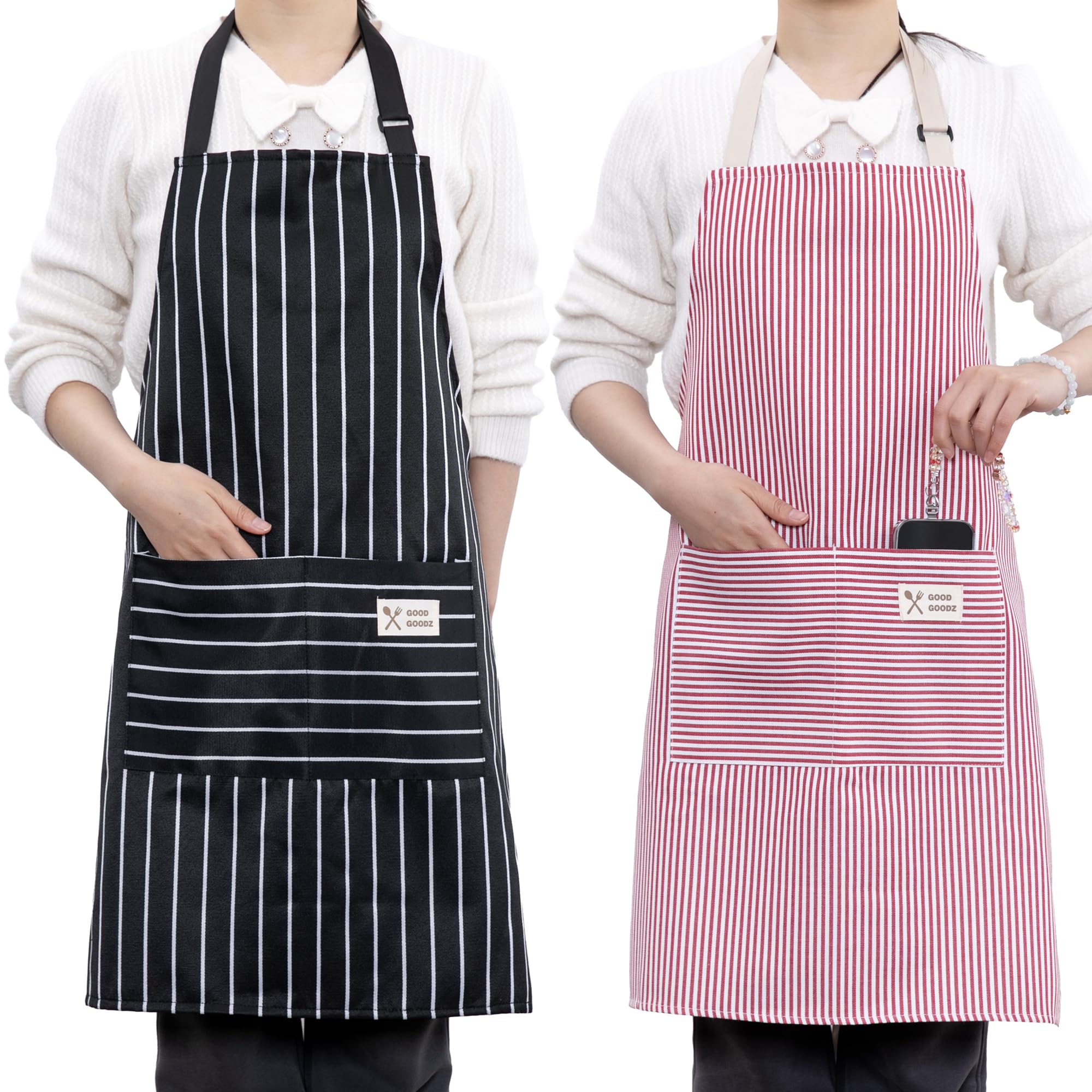 Photo 1 of GOODGOODZ Striped Kitchen Aprons - 2 Pack