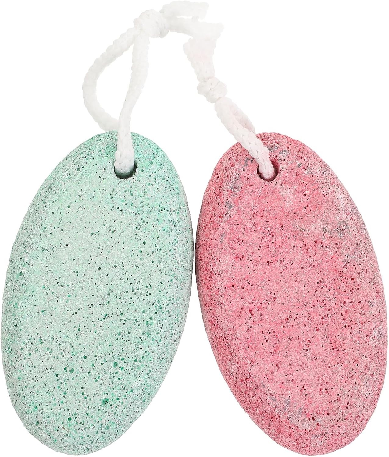 2Pcs Double-Sided Volcanic Foot Pumice Stones with Storage Box Portable Dead Skin Remover Callus Scrubber for Smooth Feet Relaxation Massage Tool to Promote Random Color