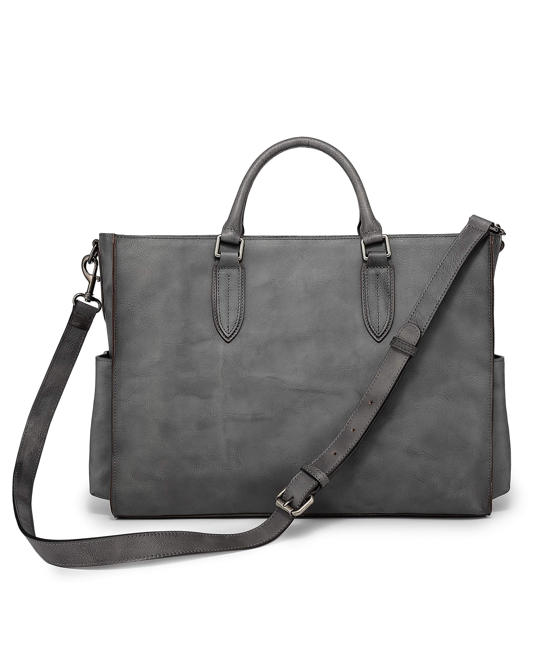 OLD TREND Genuine Leather Monte Tote Bag: Heather Grey