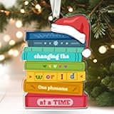 MAPDTWO Teacher Ornament - Teacher Christmas Ornament - Teachers Gifts for Women - Teachers Daycare Provider Christmas Ornaments 2025 - Teaching Ornaments for Tree - Acrylic Ornament 2025