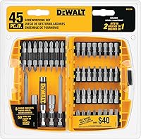 Vista 8 de Juego de 45 destornilladores DeWalt DW2166 con funda rígida