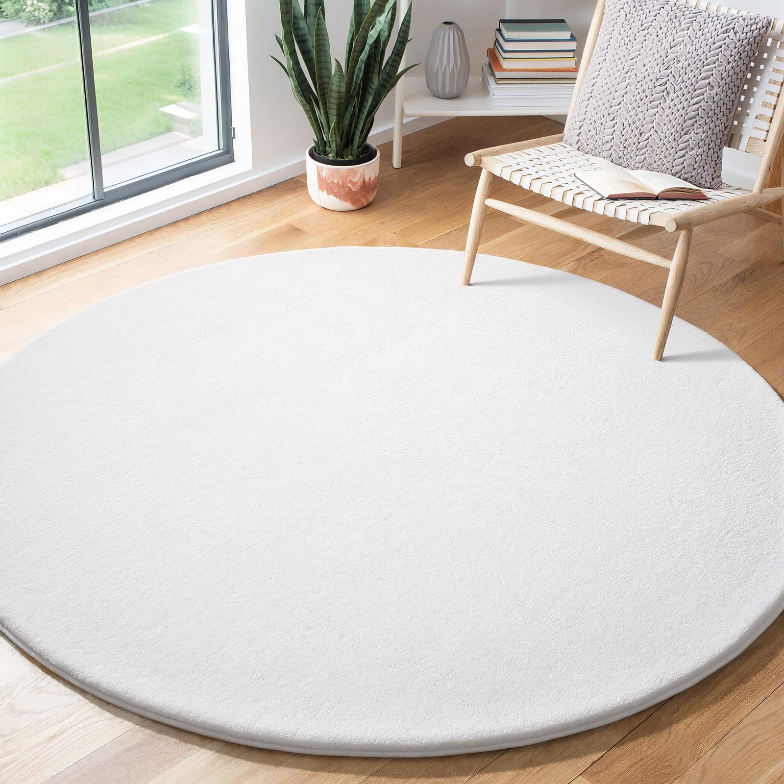 Amearea White Round Area Rug Review: A 4ft Circle for Bedroom and Living Room