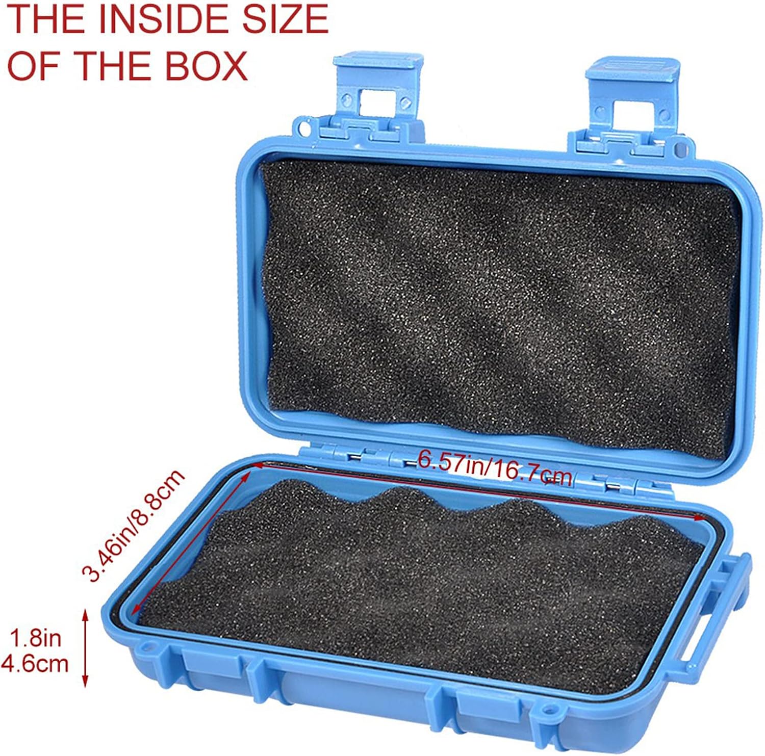 Cocoarm Small Waterproof Box Anti Pressure Shockproof Container Box with Foam for Fishing Camping Hiking