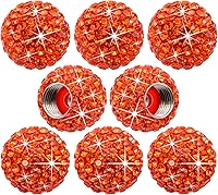 Vista 19 de 4 piezas de tapas de vástago de válvula de neumático con cristal brillante de diamante, tapas de válvula de neumático de rueda de coche con brillo