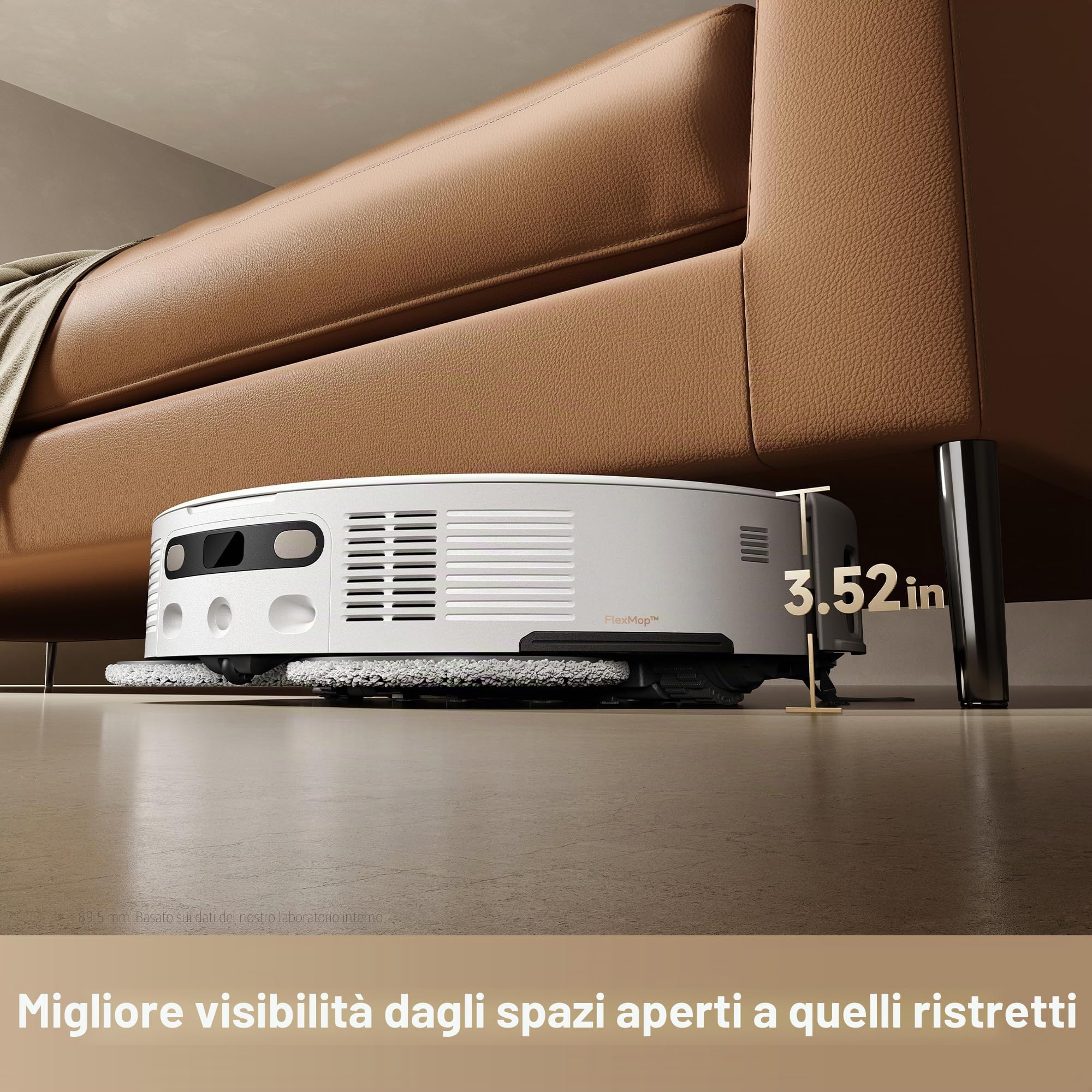 Mova V50 Robot aspirapolvere e scopa ultra completa, aspirazione 24.000 Pa, navigazione sollevabile con superare gli ostacoli e scopa ad acqua calda con sistema DuoSolution progettato per