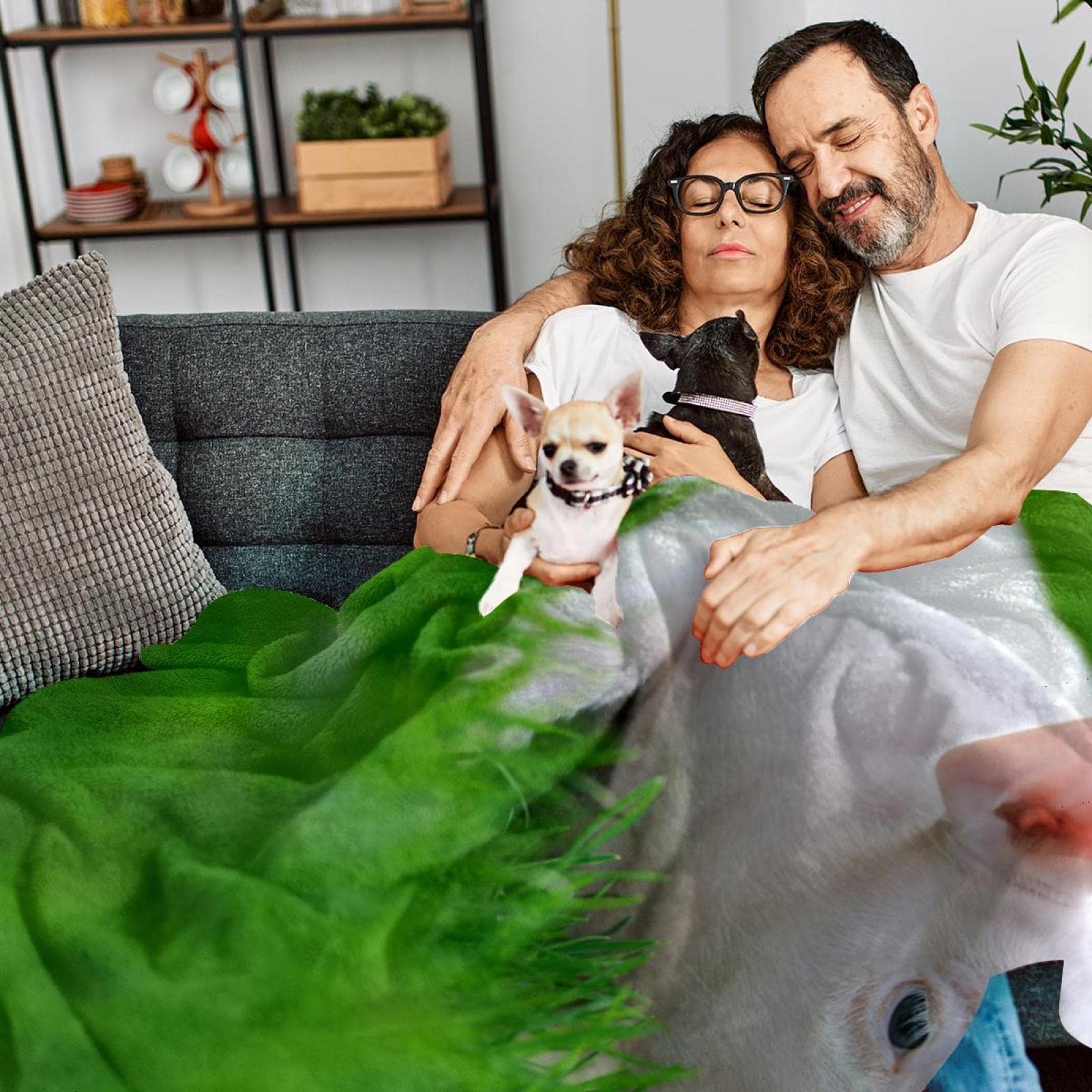 Coperta Morbida In Pile Poliestere Green 40x50 Cm – Perfetta Per Divano E Viaggio, Lavabile - 2